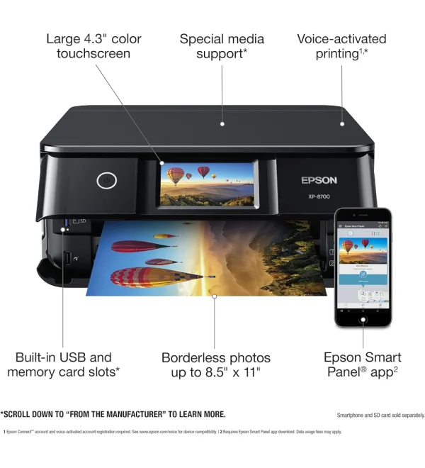 Epson Expression Photo Wireless All-in-One Printer with Built-in Scanner - Image 2