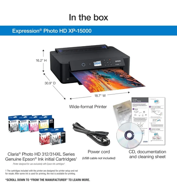 Epson Expression Photo HD Wireless Color Wide-Format Printer - Image 3