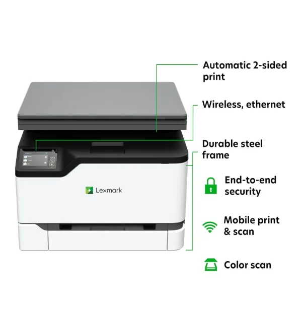 Lexmark MC3224dwe Color Multifunction Laser Printer with Print, Copy, Scan, and Wireless Capabilities, Two-Sided Printing - Image 3