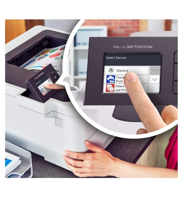 Brother Compact Wireless Digital Color Printer with NFC, Mobile Device and Duplex Printing - Image 3